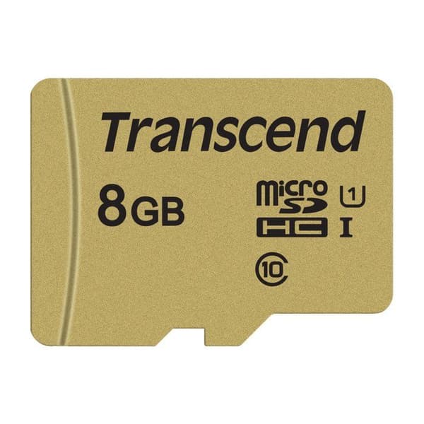 TRANSCEND 8GB UHS-I U1 microSD Flash-minneskort med adapter MLC