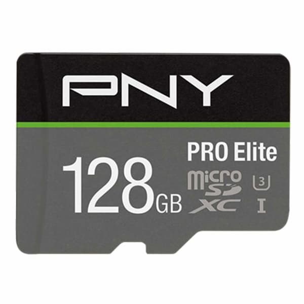 PNY PRO Elite MicroSDXC-kort - 128 GB - Klass 10/UHS-I (U3) - 100 MB/s Läs - 90 MB/s Skriv