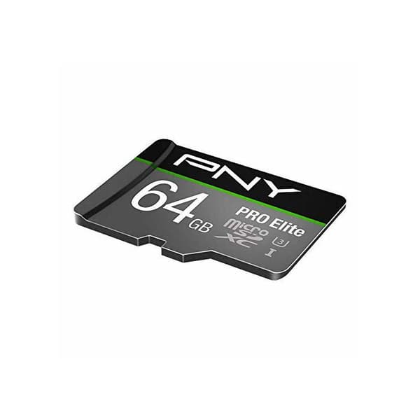PNY Pro Elite 64GB Micro SD-minneskort - Klass XC Klass 10 / UHS-I U3A1 V30+SD