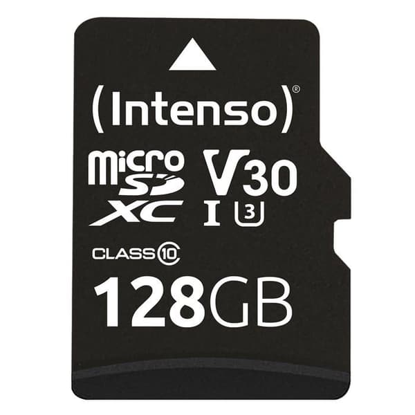 MicroSDXC-kort - INTENSO - Professional 3433491 - 128 GB - Klass 10 - Hastighet 90 MB/s