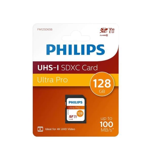 Flash-kort - PHILIPS - SDXC 128 GB - Klass 10 - UHS-I U3 4K