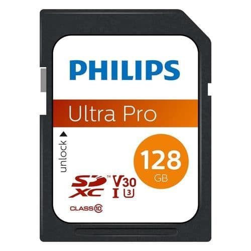 Flash-kort - PHILIPS - SDXC 128 GB - Klass 10 - UHS-I U3 4K