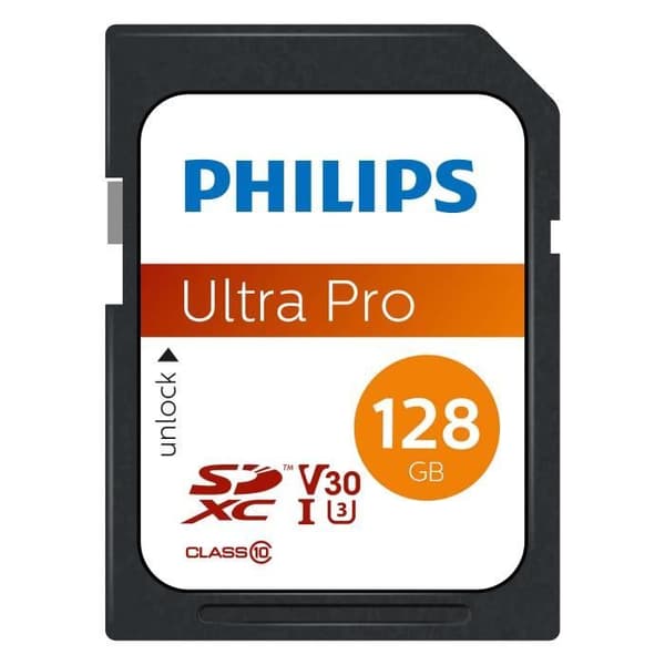 Flash-kort - PHILIPS - SDXC 128 GB - Klass 10 - UHS-I U3 4K