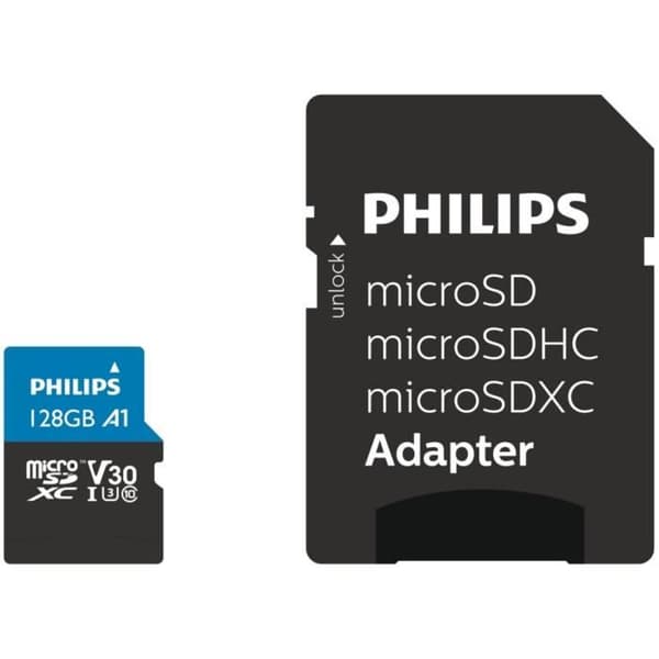 Flash-kort - PHILIPS - MICRO SDXC 128GB - Klass 10 UHS-I U3 4K