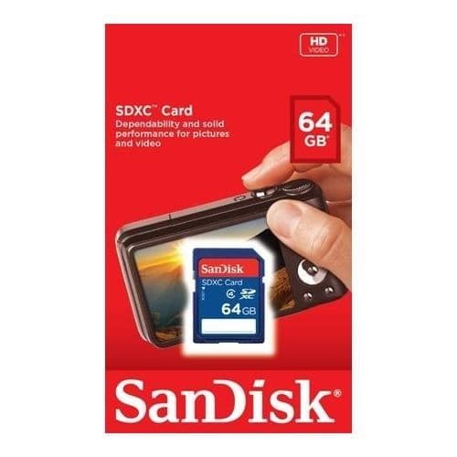 SANDISK 00114820 SDXC-minneskort - "Standard" - 64GB - Cl.4