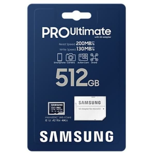 Micro-SD Minneskort med Adapter Samsung MB-MY512SA/WW