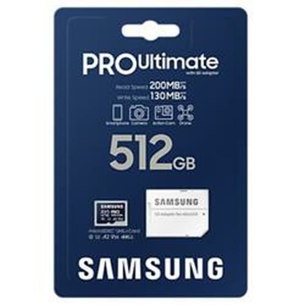 Micro-SD Minneskort med Adapter Samsung MB-MY512SA/WW