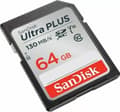 Miniatyrbillede 2 af 11: SanDisk Ultra Plus 64 GB SDXC-hukommelseskort, op til 130 MB/s, klasse 10, UHS-I, V10
