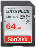 Miniatyrbillede 1 af 11: SanDisk Ultra Plus 64 GB SDXC-hukommelseskort, op til 130 MB/s, klasse 10, UHS-I, V10