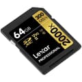 Miniatyrbild 3 av 4: Lexar Carte UHS-II Professional 2000x 64 Go SDXC utan Läsare, Upp till 300 Mo/s i Läsning () - LSD2000064G-BNNAG
