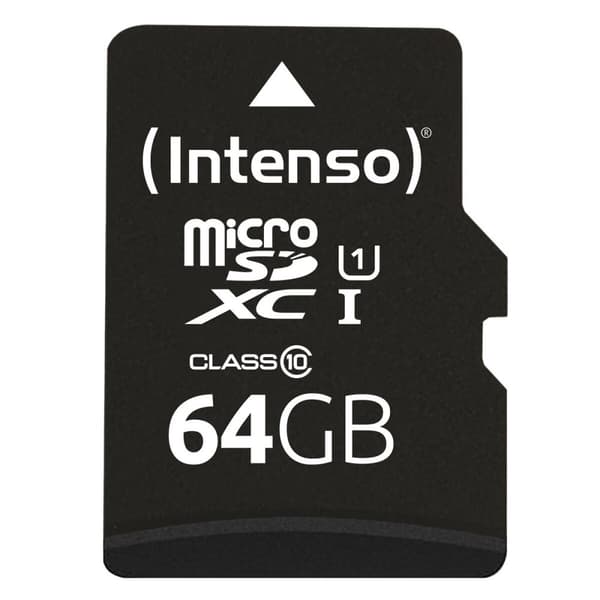 Mikro-SD-hukommelseskort med adapter INTENSO 64 GB