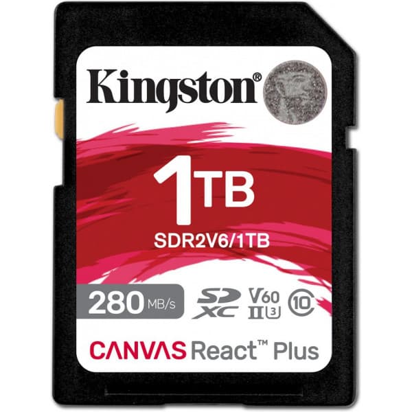 Kingston Canvas React Plus V60 1 Tt UHS-II -SDXC-muistikortti