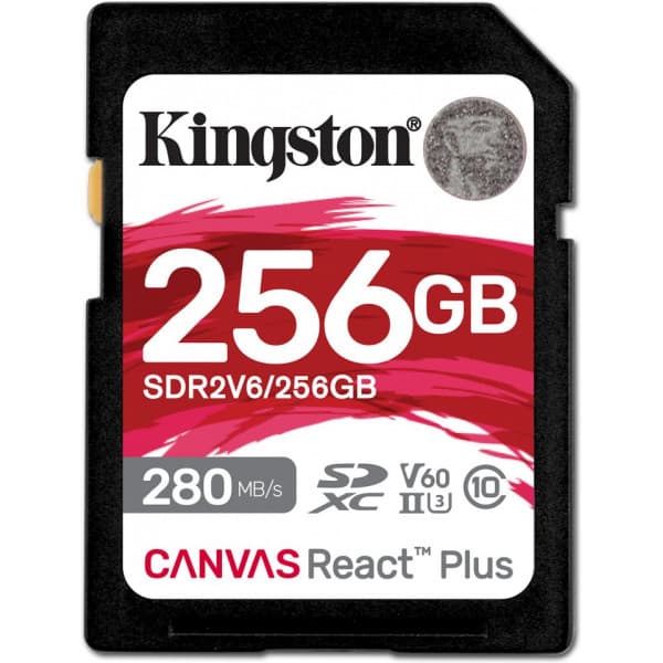 Kingston Canvas React Plus V60 256 GB UHS-II -SDXC-minneskort