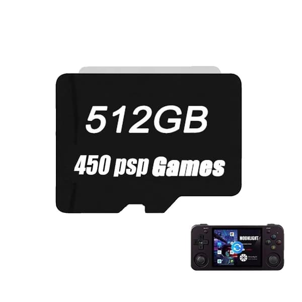 512GB TF-kort, 100 000 spel, kompatibel med ANBERNIC RG353M,512G PSP 450 SPEL