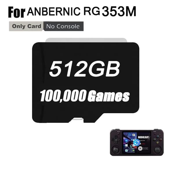 512GB TF-kortti, 100 000 peliä, yhteensopiva ANBERNIC RG353M:n kanssa,512G PSP 450 PELI