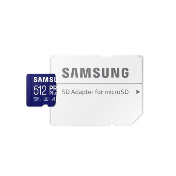 SAMSUNG 512G MICRO SD PRO PLUS MINNESKORT med 4K Class 10 SD-adapter MB-MD512SA/EU