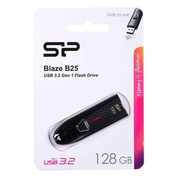 USB-minne Silicon Power Blaze B25 Svart 128 GB
