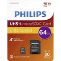 Miniatyrbild 1 av 4: Micro SDXC 64 GB UHS-I U1 V10 minneskort - Philips
