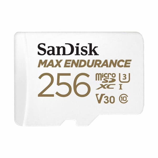 sandisk max endurance microsdhc 256gb kort med adapter svart svart Svart