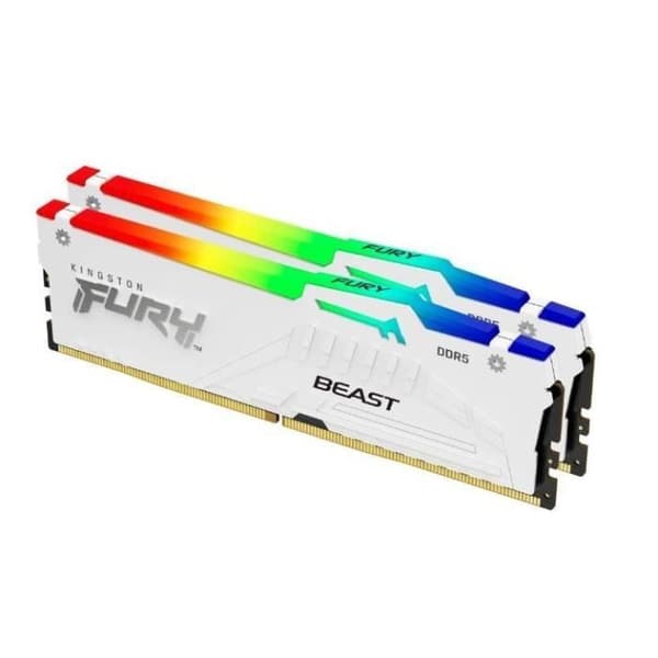 RAM-minne - Kingston - Fury Beast - 64GB (2x32GB) - 5600Mhz - CL36 - Vit RGB