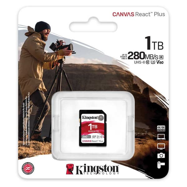 Kingston Canvas React Plus Sdxc Uhs-ii Clase 10 1tb Muistikortti
