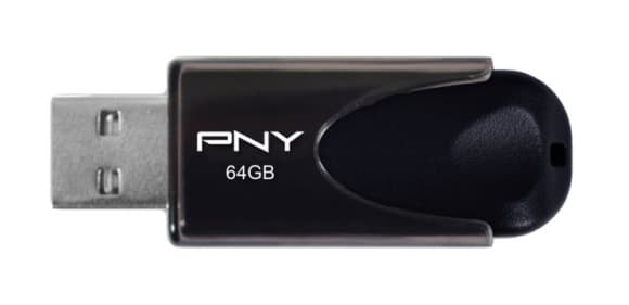 USB-flashminne Attache4 64GB USB2.0 Вlack, PNY
