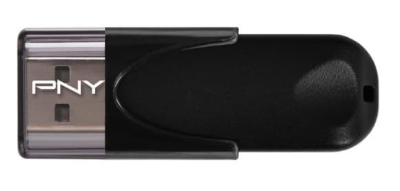 USB-flashminne Attache4 64GB USB2.0 Вlack, PNY Sort