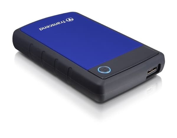 Extern hårddisk storejet (1tb, usb 3.0, färg blå, ts1tsj25h3b), Transcend