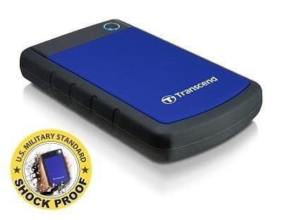 Extern hårddisk storejet (1tb, usb 3.0, färg blå, ts1tsj25h3b), Transcend