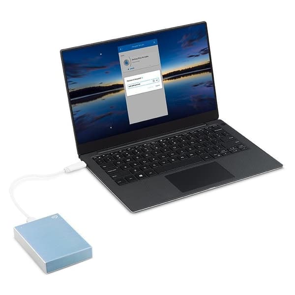 Ekstern HDD ett trykk (stky2000402, 2tb, usb 3.0, farge lyseblå, stky2000402), Seagate