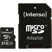 MINNE MICRO SDXC 512GB UHS-I/W/ADAPTER 3423493 INTENSO