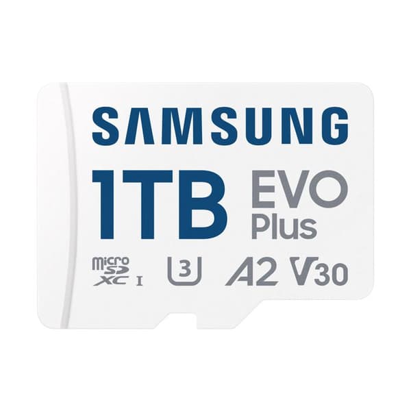 Samsung EVO PlusMB-MC1T0SA - Flash-minneskort (microSDXC till SD-adapter ingår) - 1 TB - A2 / Video Class V30 / UHS-I U3 /