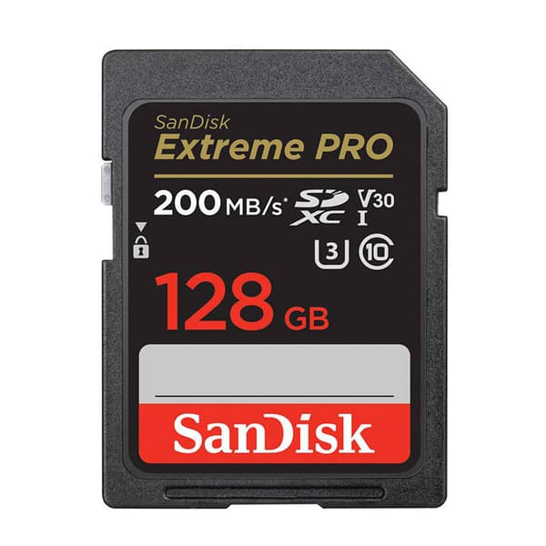 Minnekort SANDISK EXTREME PRO SDXC 128GB 200/90 MB/s UHS-I U3 (SDSDXXD-128G-GN4IN)