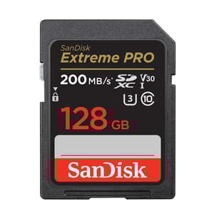 Minnekort SANDISK EXTREME PRO SDXC 128GB 200/90 MB/s UHS-I U3 (SDSDXXD-128G-GN4IN)