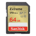 Miniatyrbild 1 av 3: SDXC-minneskort - SANDISK - Extreme 64GB - 170MB/S - 80MB/S - UHS-I Class 10 U3 V30
