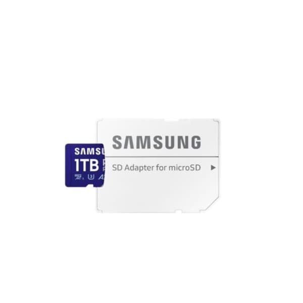 SAMSUNG 1TB MICRO SD PRO PLUS 2023 MINNESKORT med 4K Class 10 SD-adapter MB-MD1T0SA/EU