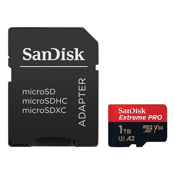 SanDisk Extreme PRO 1 TB Class 10 microSDXC-kort, UHS-I, v30 Video Speed Class Shock Resistance, Vattentätt