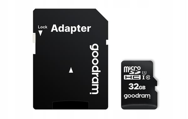 GOODRAM MINNESKORT 32 GB 100MB/s MICRO SD HC KLASS 10 + ADAPTER