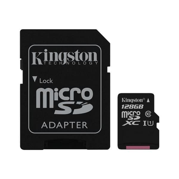 Micro-SD 128 GB Kingston SD XC, UHS-I + Adapter (SDC10G2/128GB)