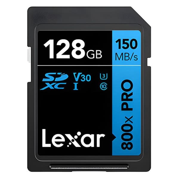 SDXC-kort - LEXAR - 800x Pro - 128GB - 150MB/s - C10 V30 U3