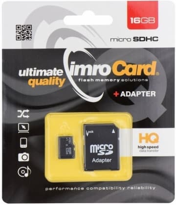 Flash-muistikortti, Micro SDHC 16 GB Class 4 PAMIMRSDG0018, Imro