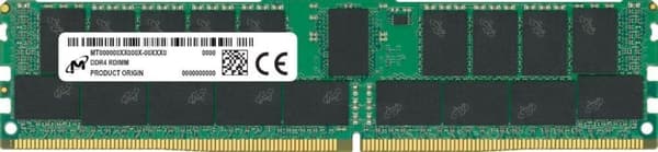 Server Memory Module MICRON DDR4 (32GB, RDIMM/ECC, 3200 MHz, CL 22, 1.2 V, MTA36ASF4G72PZ-3G2R)