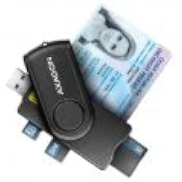 USB-kortläsare - AXAGON - CRE-SMP2A - SD/microSD/SIM-kompatibel - Färg Svart Svart