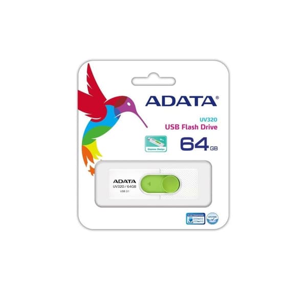 Minnesenhet flash usb3.1 64gb/vit auv320-64g-rwhgn, Adata