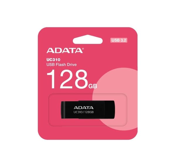 Minnestasjon flash usb3.2 128g/svart uc310-128g-rbk, Adata