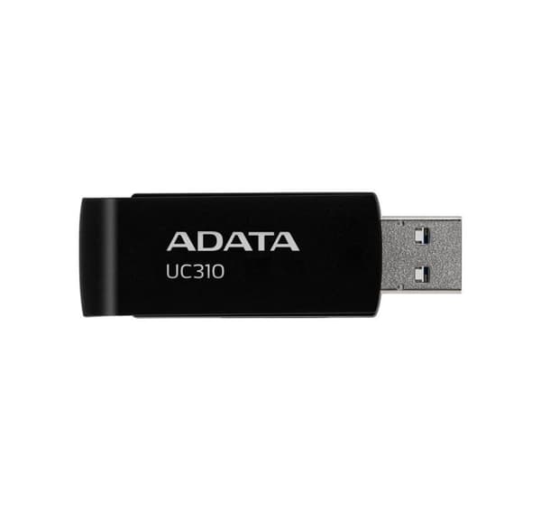 Minnestasjon flash usb3.2 128g/svart uc310-128g-rbk, Adata Sort