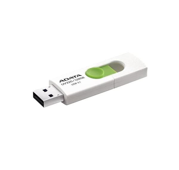 Memory drive flash usb3 128gb/white auv320-128g-rwhgn, Adata Grøn, Hvid