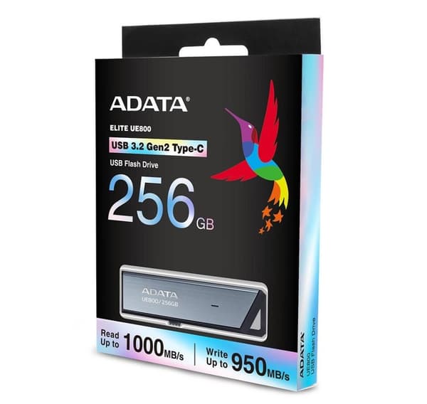Memory drive flash usb-c 256gb/silv aeli-ue800-256g-csg, Adata