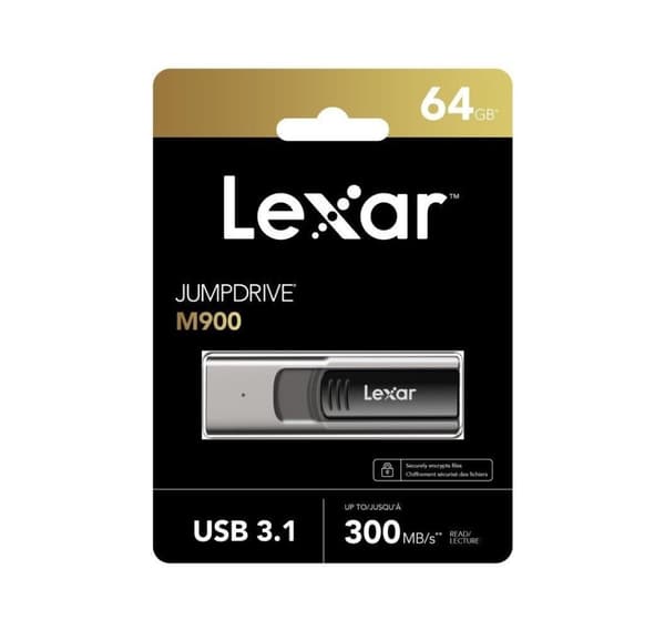 Minnestasjon flash usb3.1 64gb/m900 ljdm900064g-bnqng, Lexar