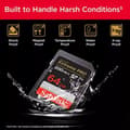 Miniatyrbild 6 av 10: SanDisk Extreme PRO 64GB SDXC-minneskort upp till 200MB/s UHS-1 Class 10, U3, V30